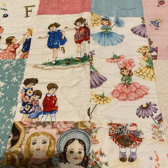 Handmade Baby Quilt 45x41 Patchwork - Picture 7 of 12